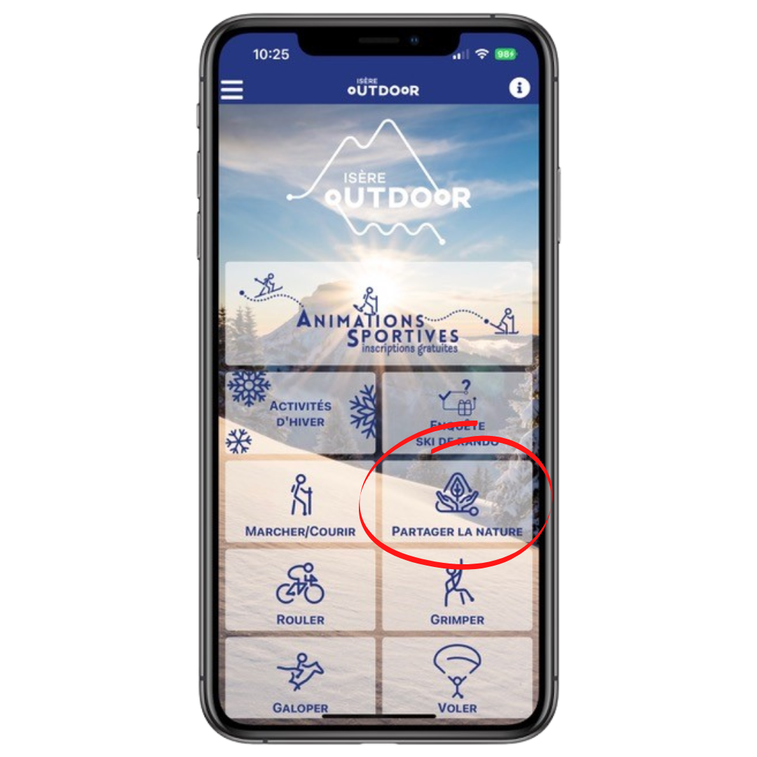 appli isère outdoor rubrique partager la nature