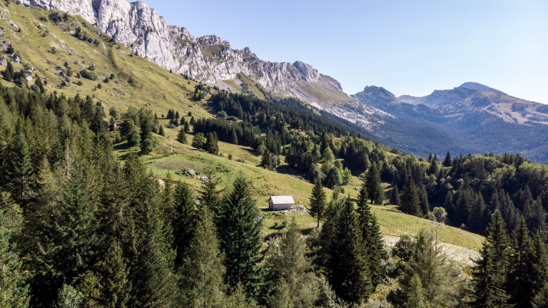 Vue sur la Cabane de Roybon