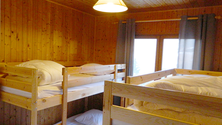 Camping Les 7 Laux - Appartement gte - Chambre lits superposs