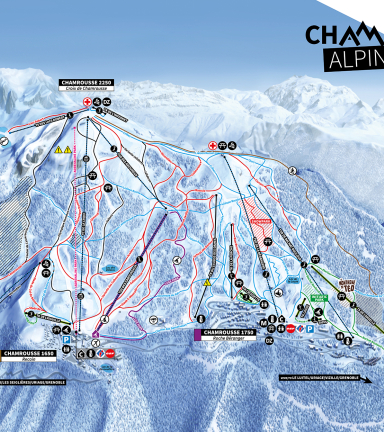 Plan pistes ski alpin Chamrousse
