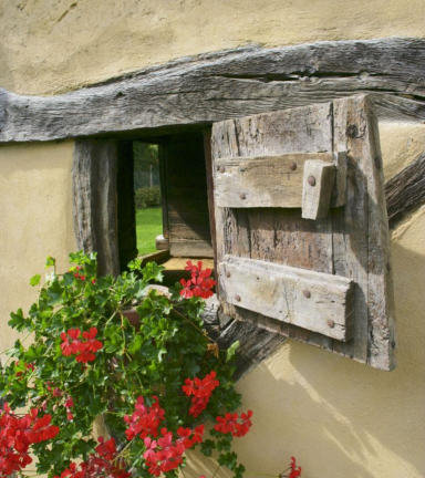 Maison en torchis et pans de bois