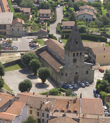 Vue arienne de l'glise