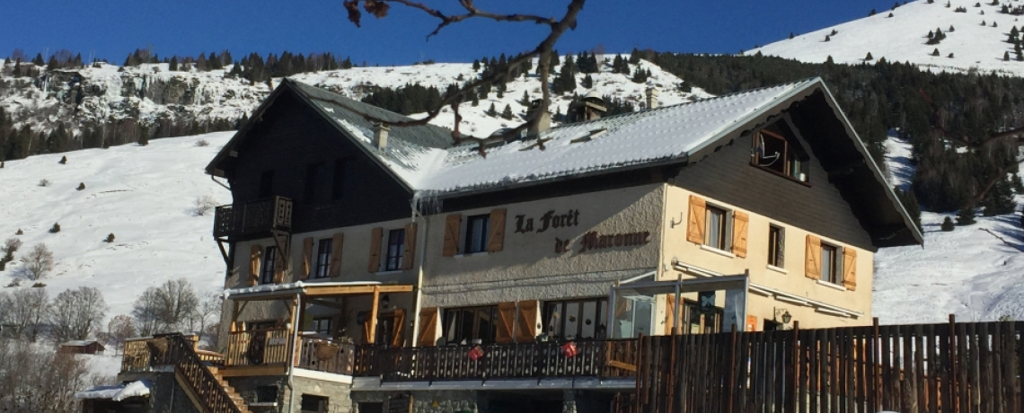 restaurant la fort de Maronne hiver