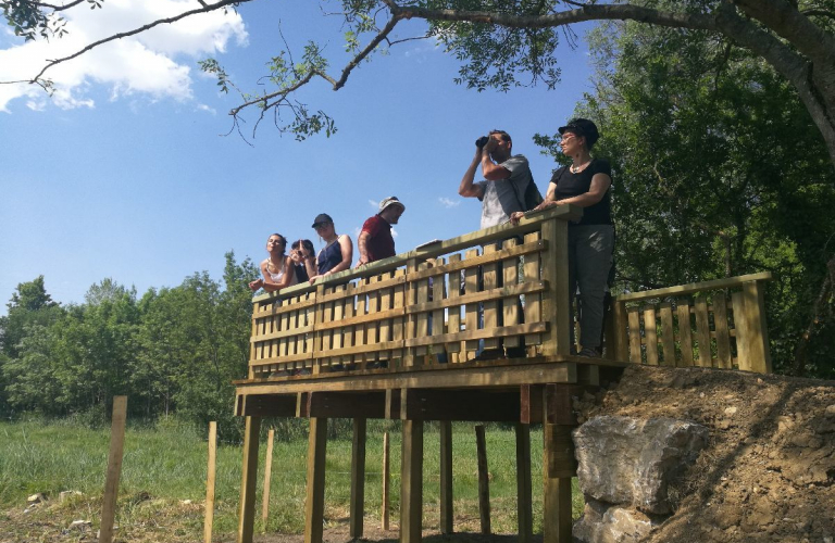 Ponton d'observation ENS Marais de la Besseye