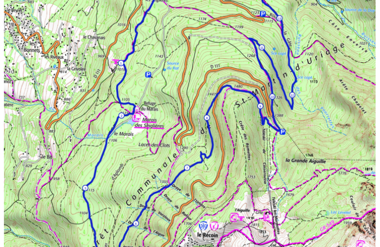 Trail Les Seiglières - Casserousse - Vernon - Etang des Marais Chauds