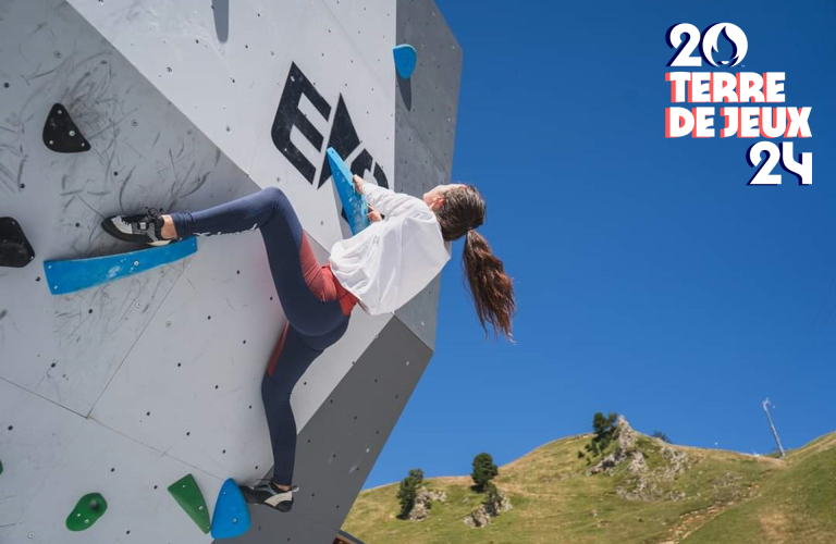 Mur bloc escalade Chamrousse Terre de Jeux 2024