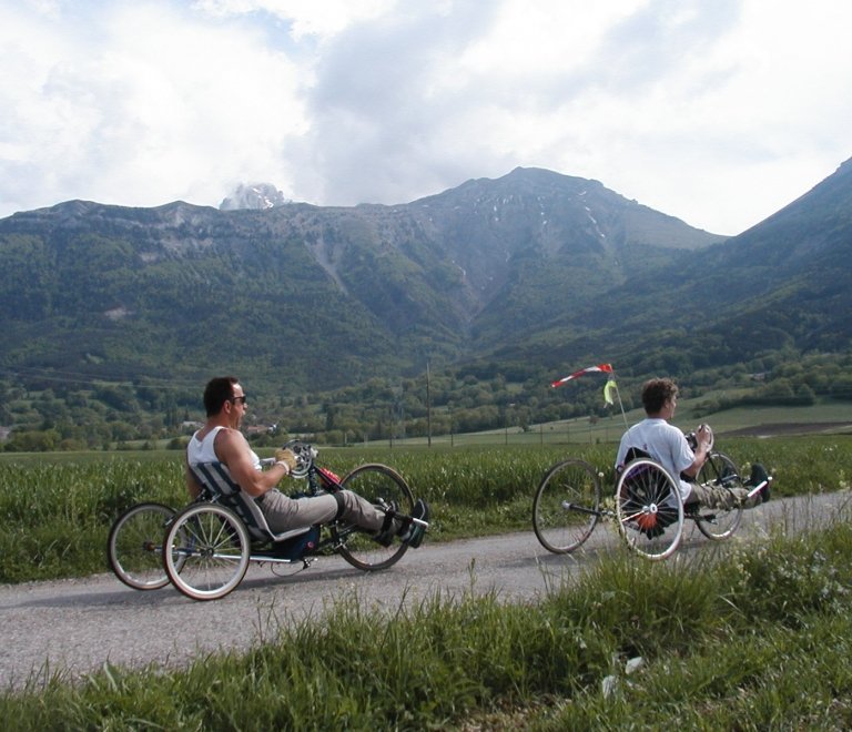 Handbike avec l&#039;association Free-Mouse