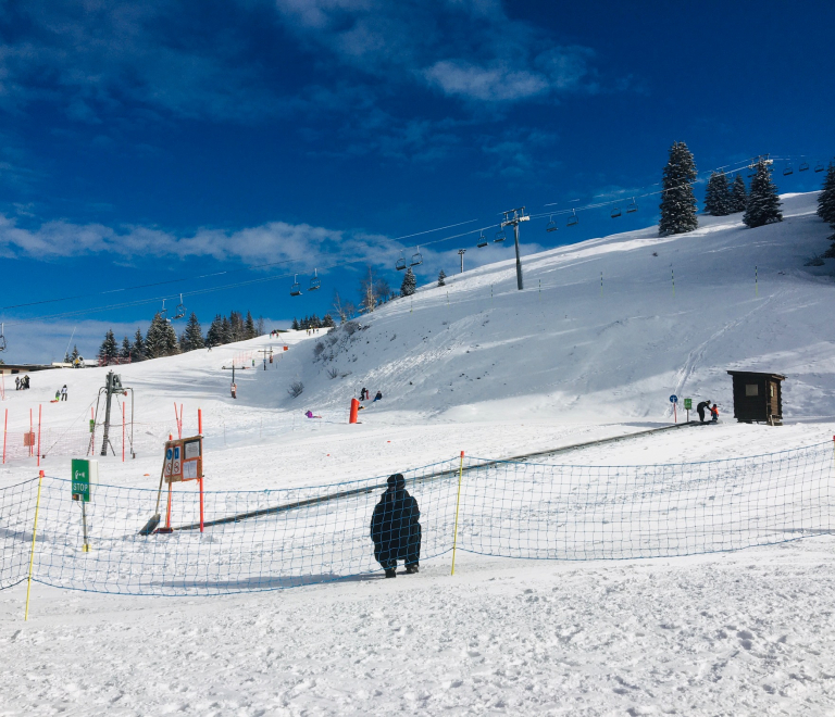 Zones de ski débutant au Collet