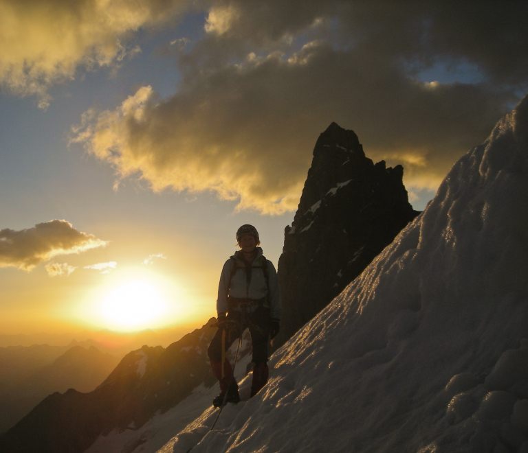 La montagne avec un guide