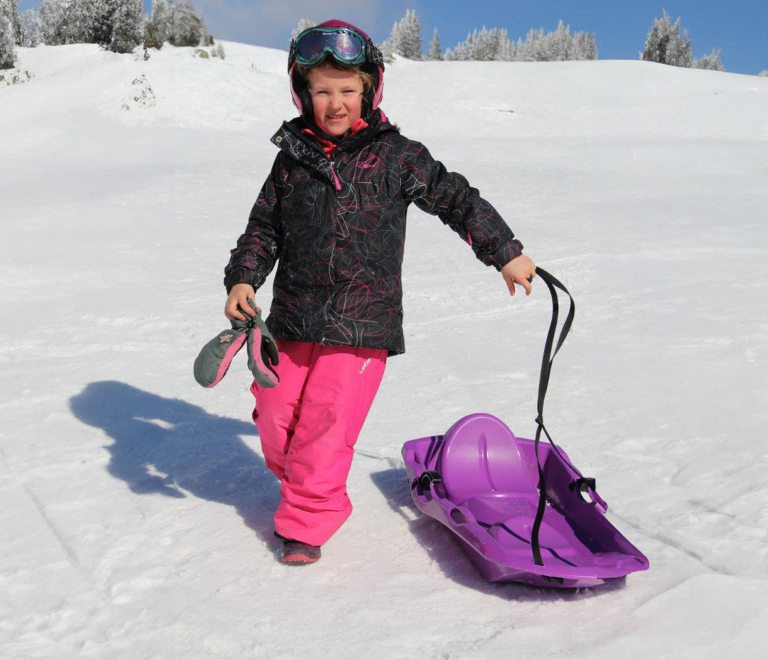 Espace luge pour enfants